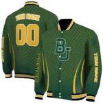 customized baylor bears chevron arrow green varsity jacket best selling.webp