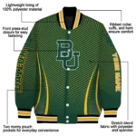 customized baylor bears chevron arrow green varsity jacket best selling.webp
