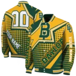 customized baylor bears star burst green varsity jacket best selling.webp