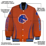 customized boise state broncos chevron arrow orange varsity jacket best selling.webp
