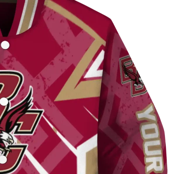 customized boston college eagles chevron angles maroon varsity jacket premium grade.webp