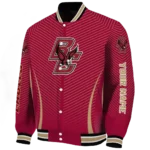customized boston college eagles chevron arrow maroon varsity jacket best selling.webp