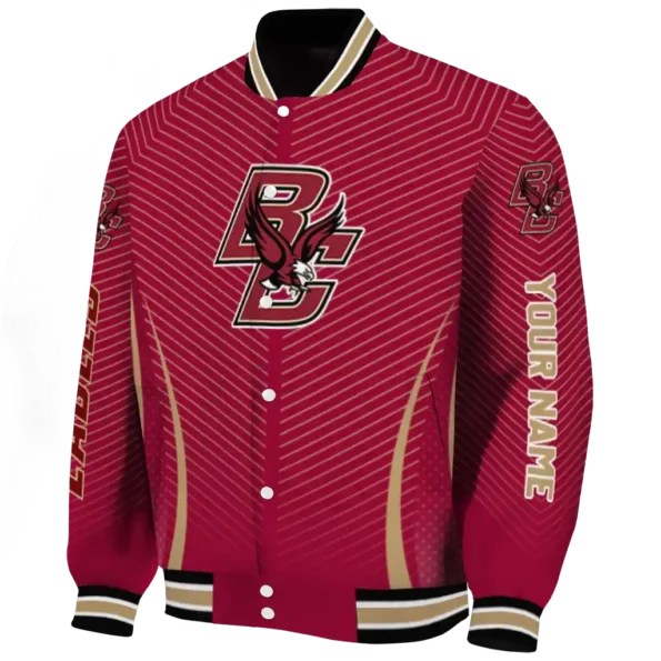 customized boston college eagles chevron arrow maroon varsity jacket best selling.webp