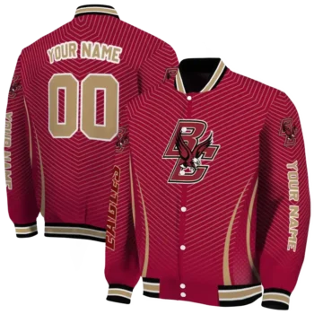 customized boston college eagles chevron arrow maroon varsity jacket fashion forward.webp
