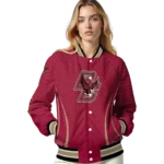customized boston college eagles chevron arrow maroon varsity jacket best selling.webp