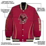customized boston college eagles chevron arrow maroon varsity jacket best selling.webp
