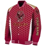 customized boston college eagles hexagon grid maroon varsity jacket best selling.webp