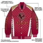 customized boston college eagles hexagon grid maroon varsity jacket best selling.webp