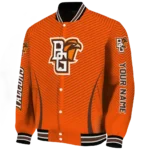 customized bowling green falcons chevron arrow orange varsity jacket best selling.webp