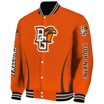 customized bowling green falcons chevron arrow orange varsity jacket best selling.webp