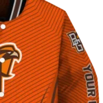 customized bowling green falcons chevron arrow orange varsity jacket best selling.webp