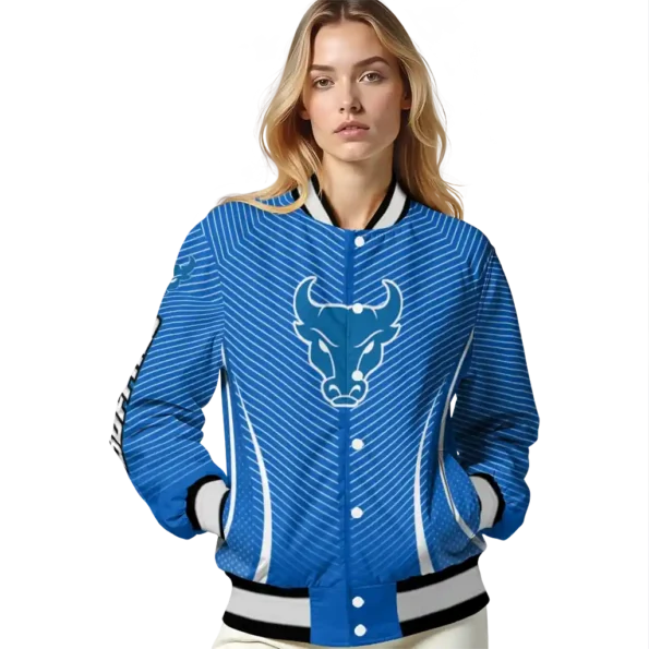 customized buffalo bulls chevron arrow royal blue varsity jacket latest model.webp
