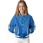 customized buffalo bulls chevron arrow royal blue varsity jacket best selling.webp