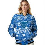 customized buffalo bulls pyramid shapes royal blue varsity jacket best selling.webp