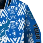 customized buffalo bulls pyramid shapes royal blue varsity jacket best selling.webp