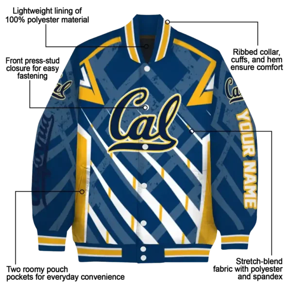 customized california golden bears chevron angles blue varsity jacket new arrival.webp