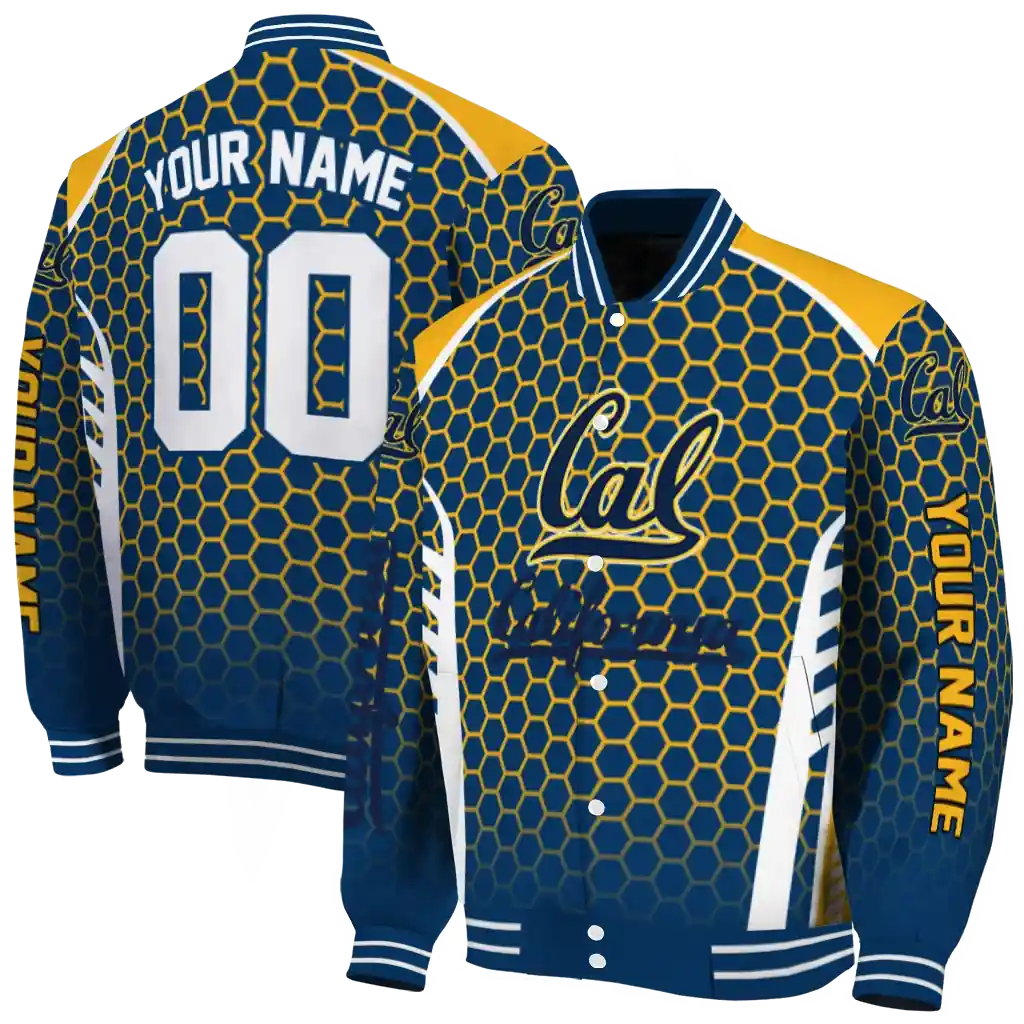 customized california golden bears hexagon grid blue varsity jacket fashion forward.webp customized california golden bears hexagon grid blue varsity jacket fashion forward.webp