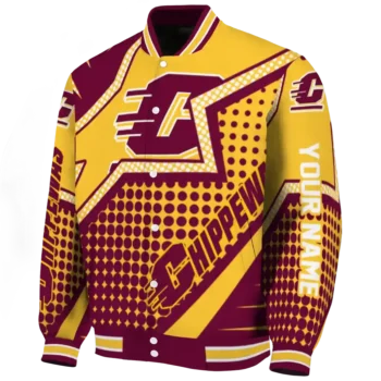 customized central michigan chippewas star burst maroon varsity jacket best selling.webp