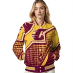 customized central michigan chippewas star burst maroon varsity jacket best selling.webp
