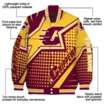 customized central michigan chippewas star burst maroon varsity jacket best selling.webp