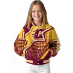customized central michigan chippewas star burst maroon varsity jacket best selling.webp