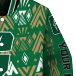 customized charlotte 49ers pyramid shapes green varsity jacket best selling.webp