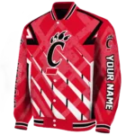 customized cincinnati bearcats chevron angles red varsity jacket best selling.webp