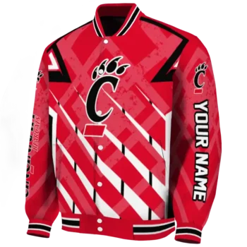 customized cincinnati bearcats chevron angles red varsity jacket best selling.webp