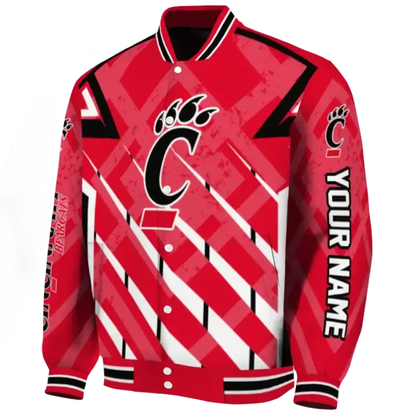 customized cincinnati bearcats chevron angles red varsity jacket best selling.webp
