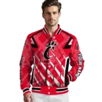 customized cincinnati bearcats chevron angles red varsity jacket best selling.webp