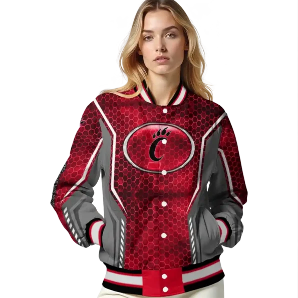 customized cincinnati bearcats power plate red varsity jacket latest model.webp