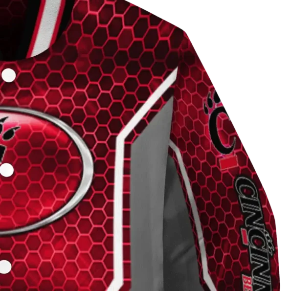 customized cincinnati bearcats power plate red varsity jacket premium grade.webp