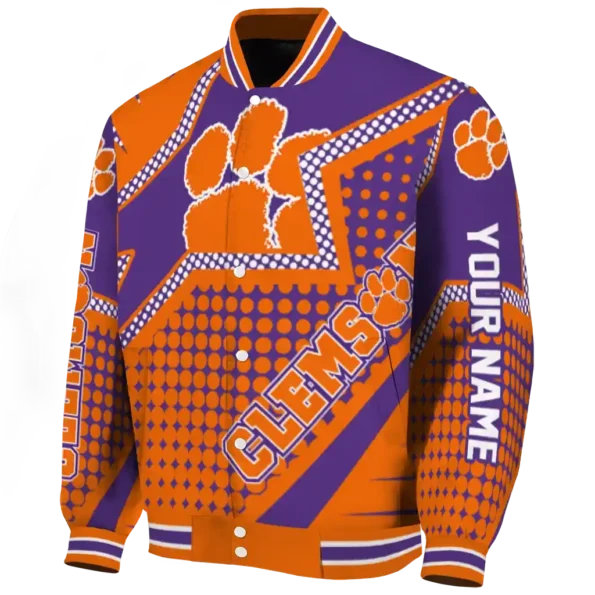 customized clemson tigers star burst orange varsity jacket best selling.webp