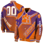 customized clemson tigers star burst orange varsity jacket best selling.webp