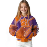 customized clemson tigers star burst orange varsity jacket best selling.webp