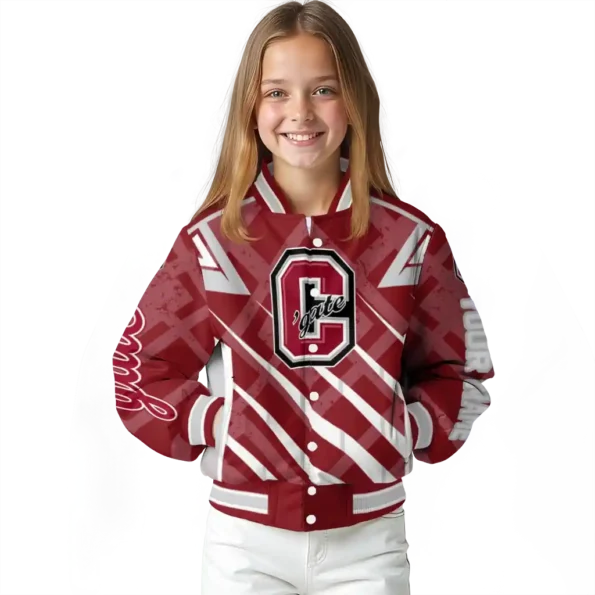 customized colgate raiders chevron angles maroon varsity jacket top rated.webp