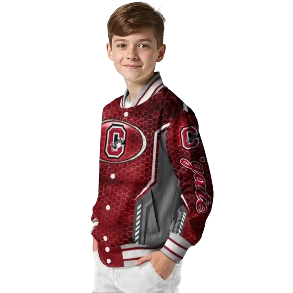 customized colgate raiders power plate maroon varsity jacket trendy.webp