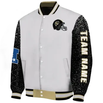 customized colorado buffaloes speckled arms gold gray varsity jacket best selling.webp