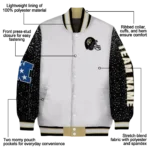 customized colorado buffaloes speckled arms gold gray varsity jacket best selling.webp