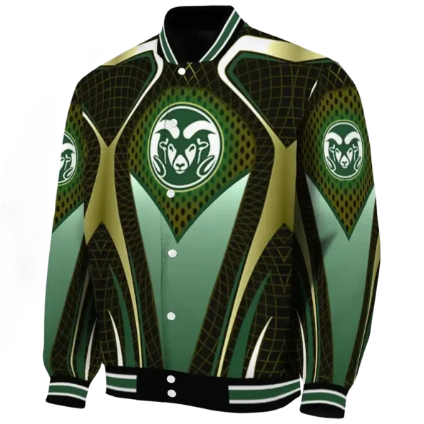 customized colorado state rams mesh chest gold black varsity jacket best selling.webp