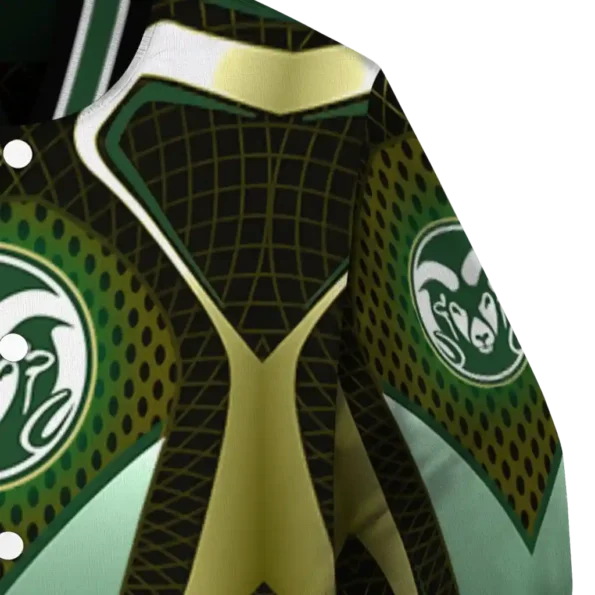 customized colorado state rams mesh chest gold black varsity jacket premium grade.webp