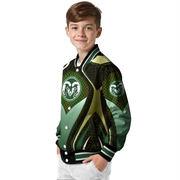 customized colorado state rams mesh chest gold black varsity jacket trendy.webp