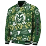 customized colorado state rams pyramid shapes green varsity jacket best selling.webp