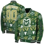 customized colorado state rams pyramid shapes green varsity jacket best selling.webp