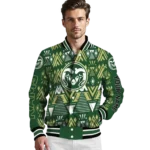 customized colorado state rams pyramid shapes green varsity jacket best selling.webp