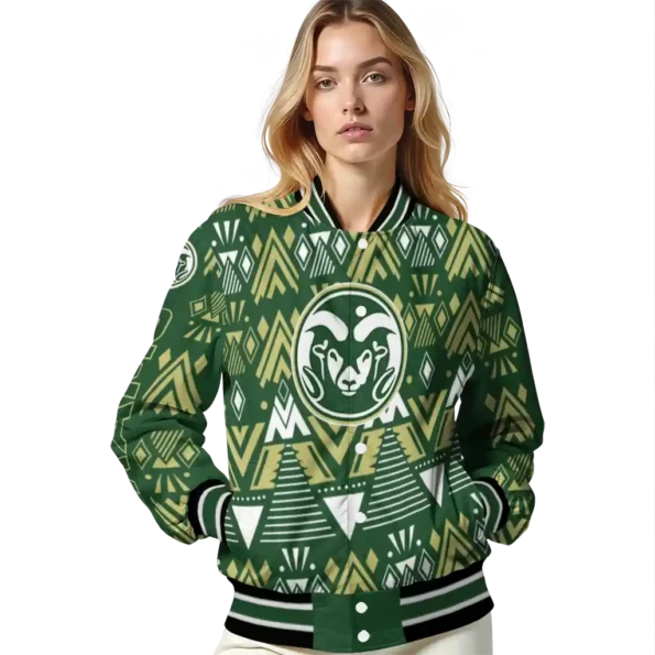 customized colorado state rams pyramid shapes green varsity jacket latest model.webp