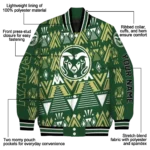 customized colorado state rams pyramid shapes green varsity jacket best selling.webp
