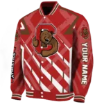 customized cornell big red chevron angles red varsity jacket best selling.webp