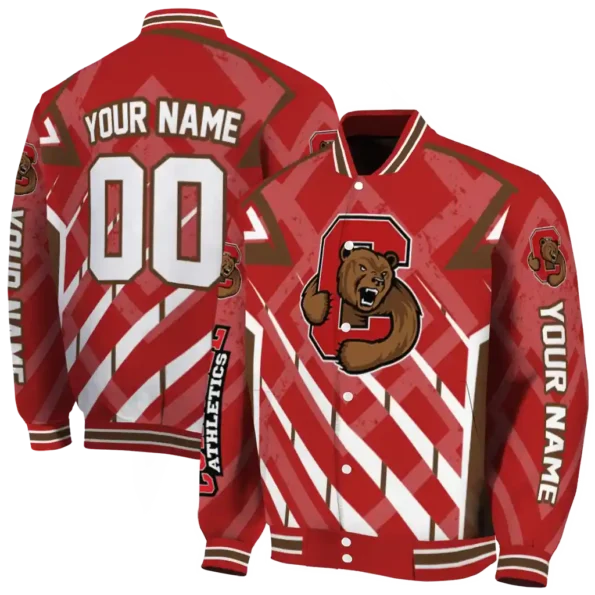 customized cornell big red chevron angles red varsity jacket fashion forward.webp