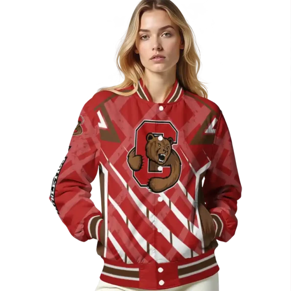 customized cornell big red chevron angles red varsity jacket latest model.webp